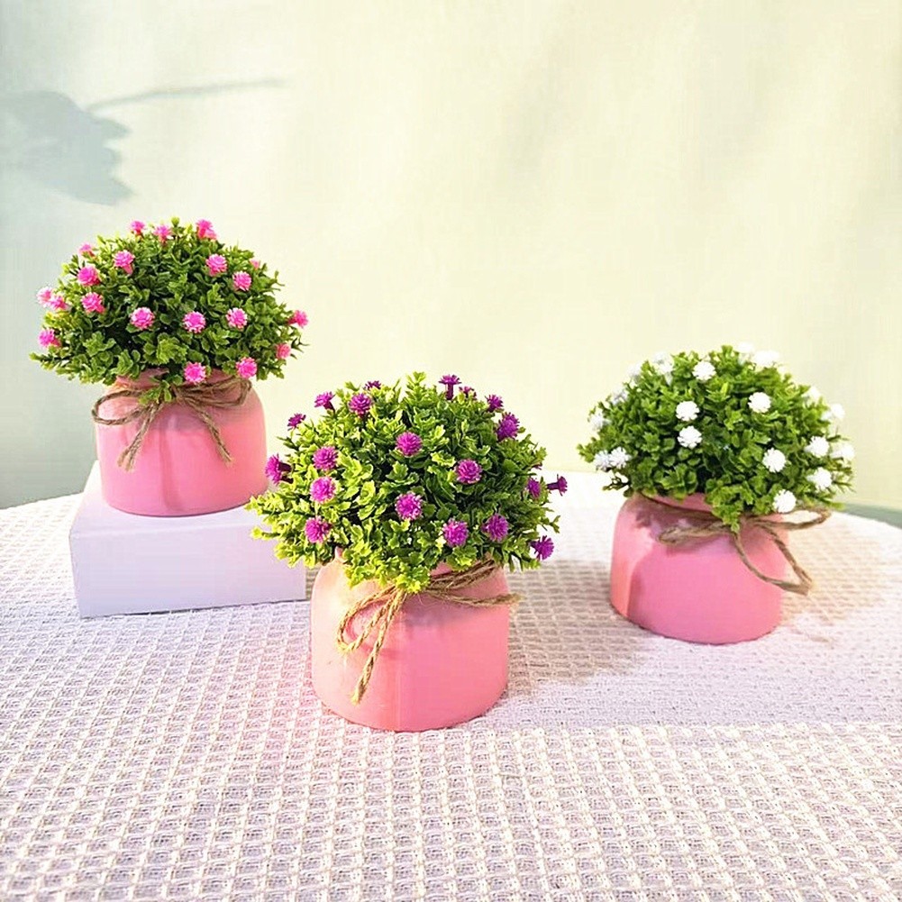 Artificial Gypsophila Flowers in Pot for Home Decor Wedding Photography