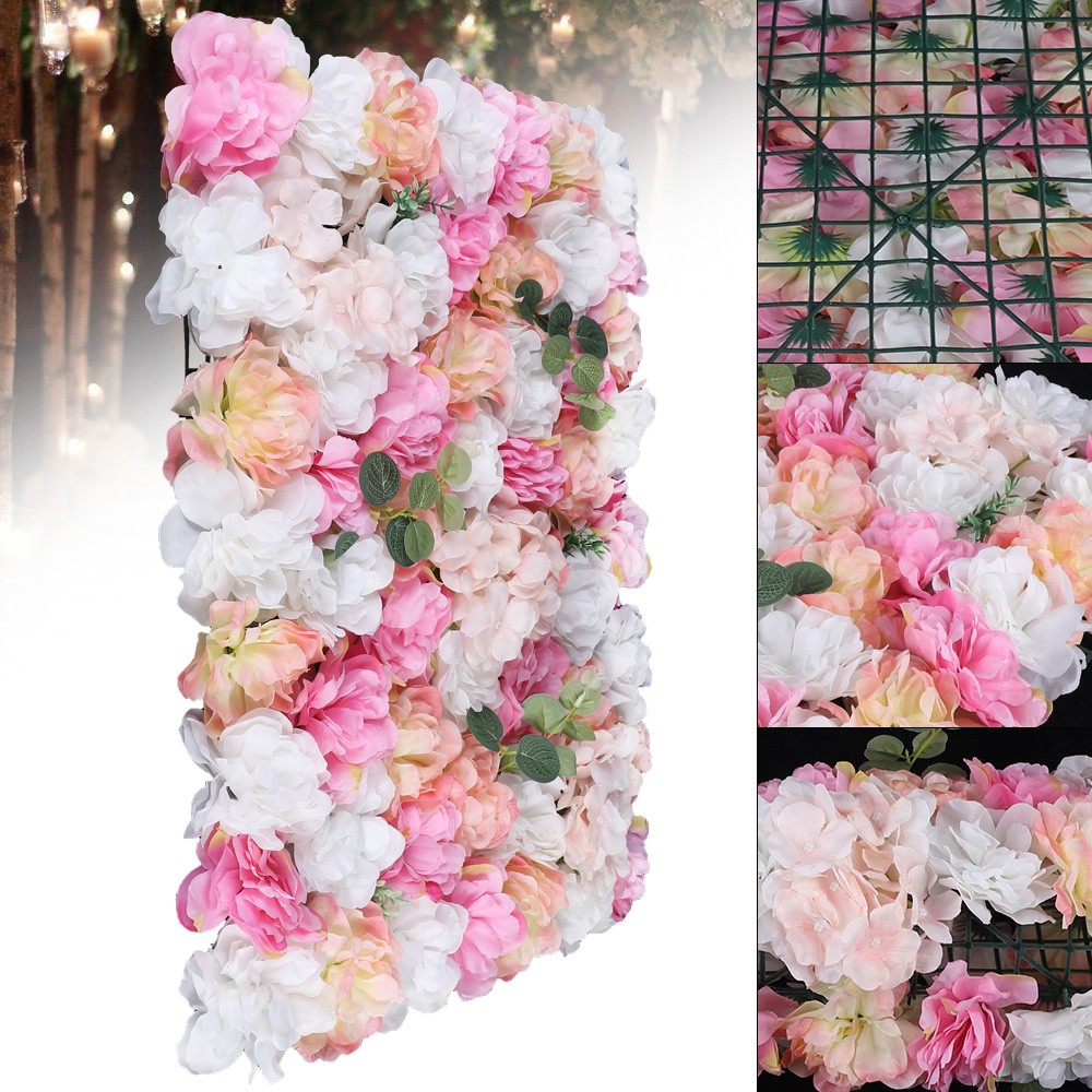 12Pcs Flower Wall Panels Artificial Flower Panels Fake Flower Wall Decoration