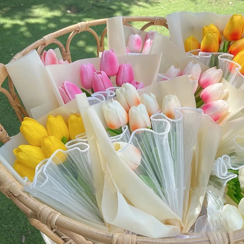 5/10Pcs PU Tulip Simulation Flower Artificial Flowers Fake Tulips Real Touch Flo