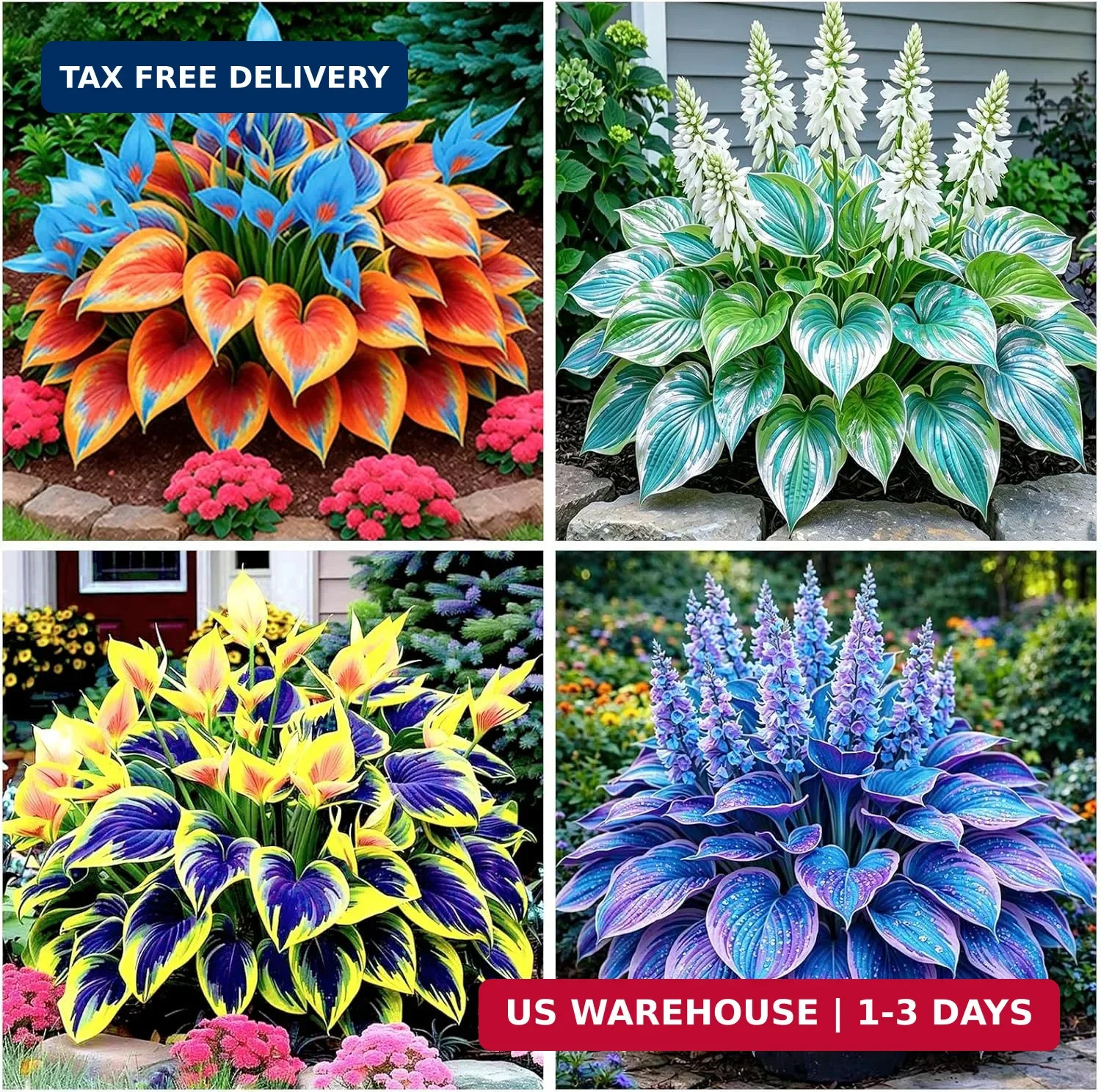 315+ Perennial Mix Color Hosta Seeds for Planting in Outdoor Garden – Shade Tole