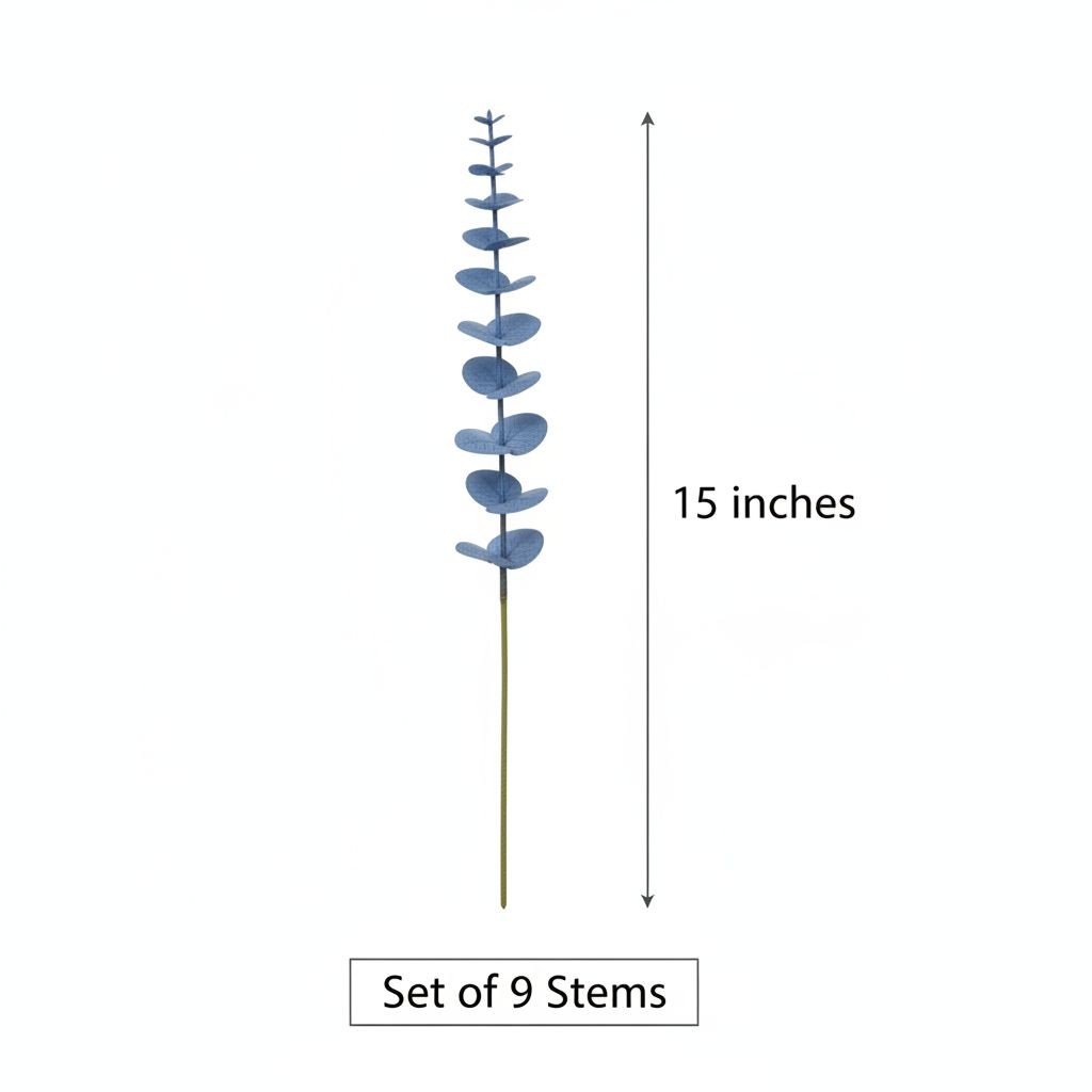 French Blue Eucalyptus Stems Blue Eucalyptus Greenery Faux Eucalyptus Coastal De
