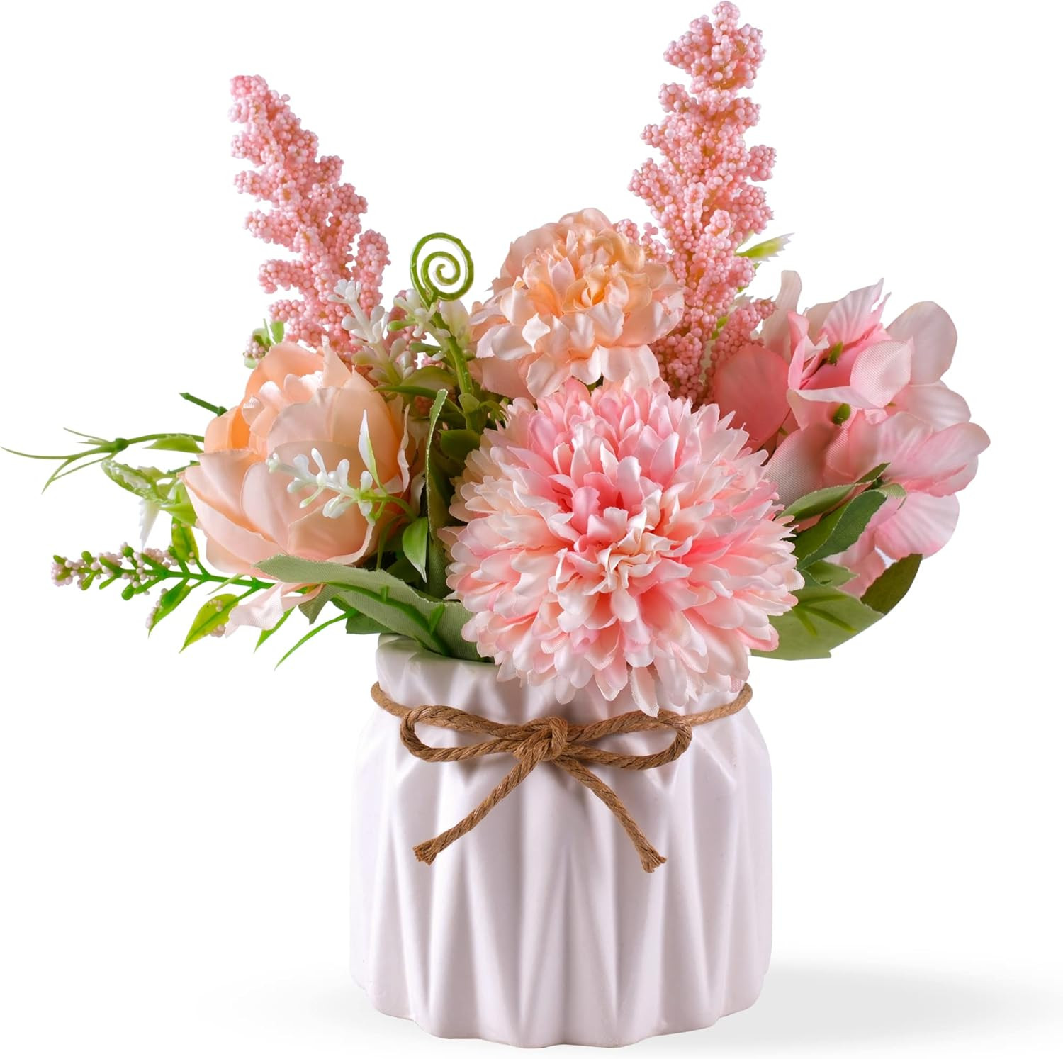 Artificial Potted Flower Pink Desktop Decoration Indoor for Home and Office | Sm