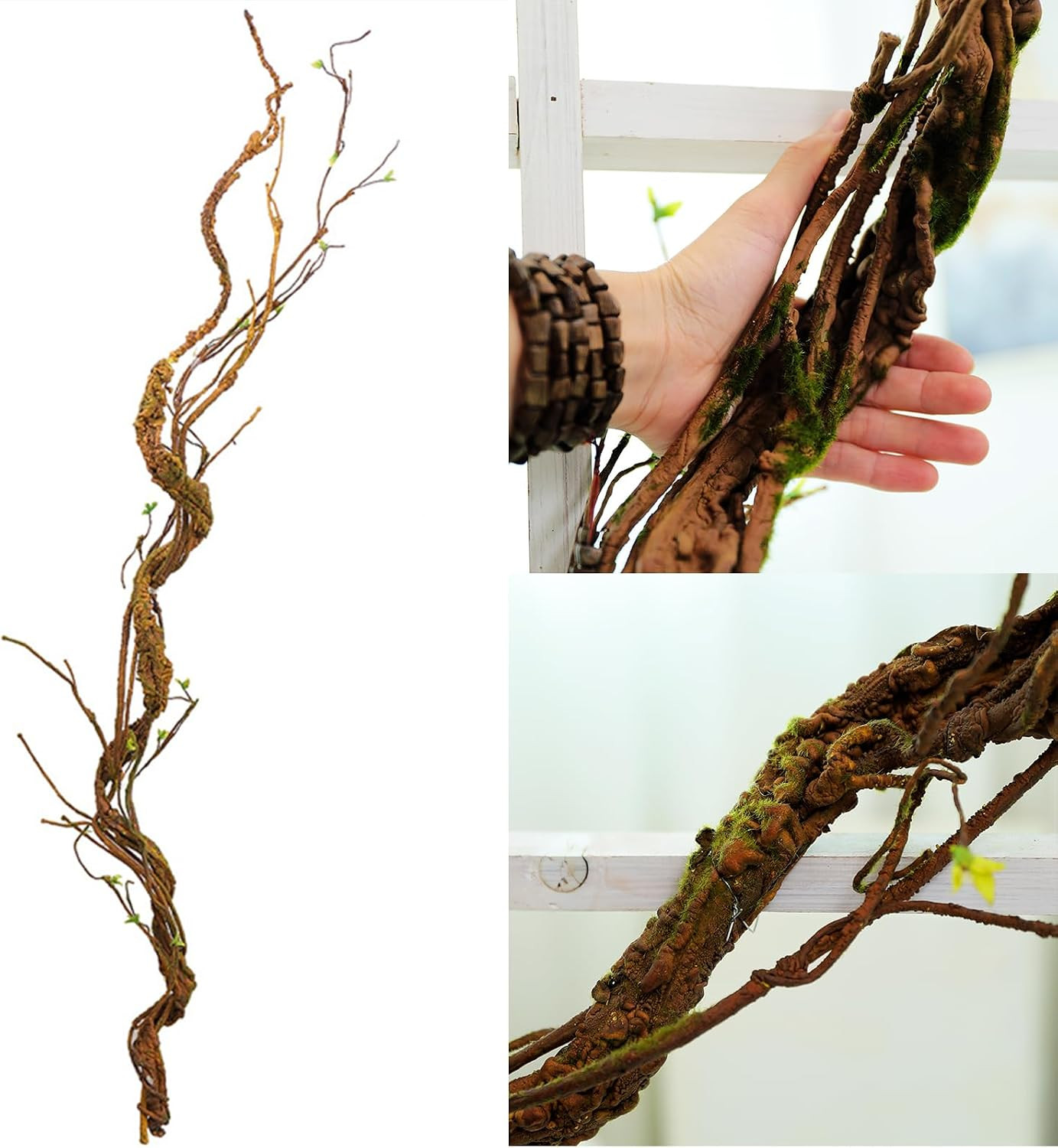 67In Flexible Fake Grapevine Garland Curly Willow Tree Branches Wall Decor | Art