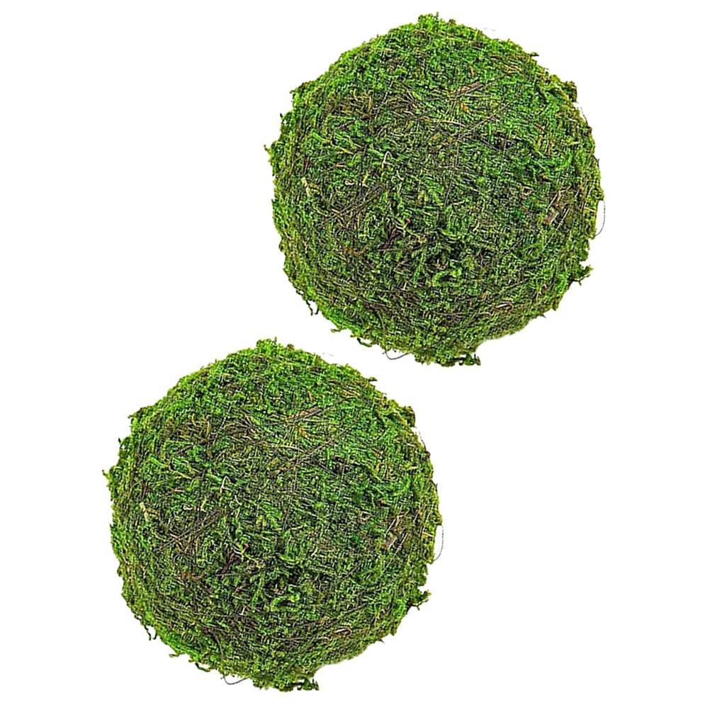 2 Pcs Bowl Filler Craft Moss and Greenery Large Decorative Balls