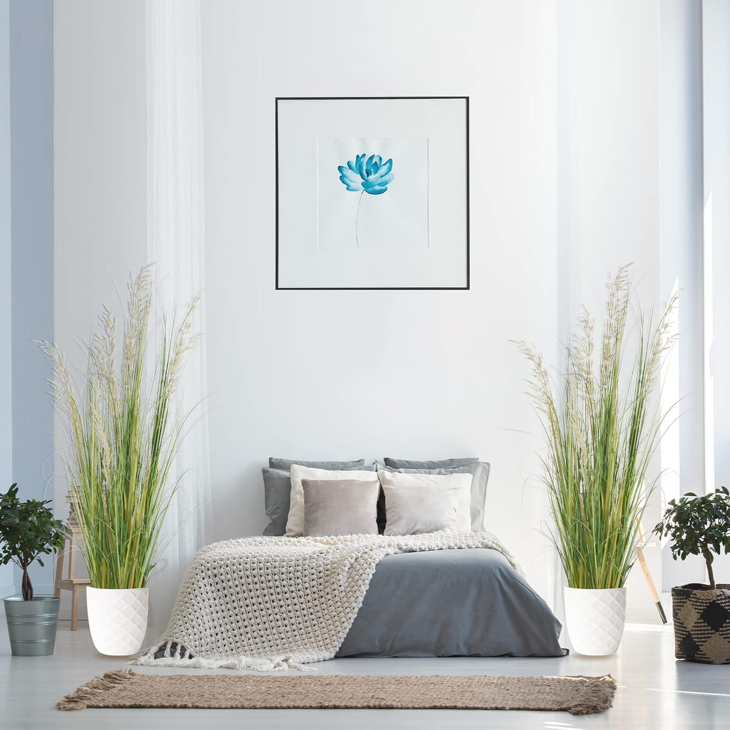 47″ Tall Faux Grass Plant 2-Pack – Perfect Indoor Decor & Housewarming Gift
