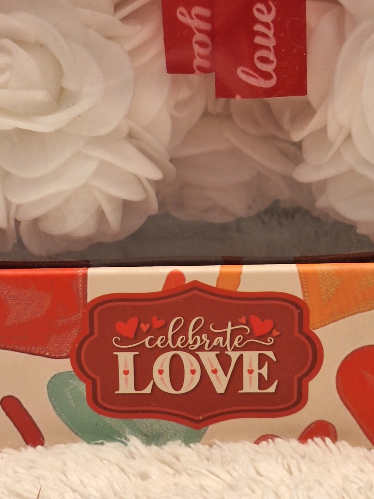 Rose Bear White Celebrate Love Carry Case 10″ I Love You Heart Designs Gift NEW