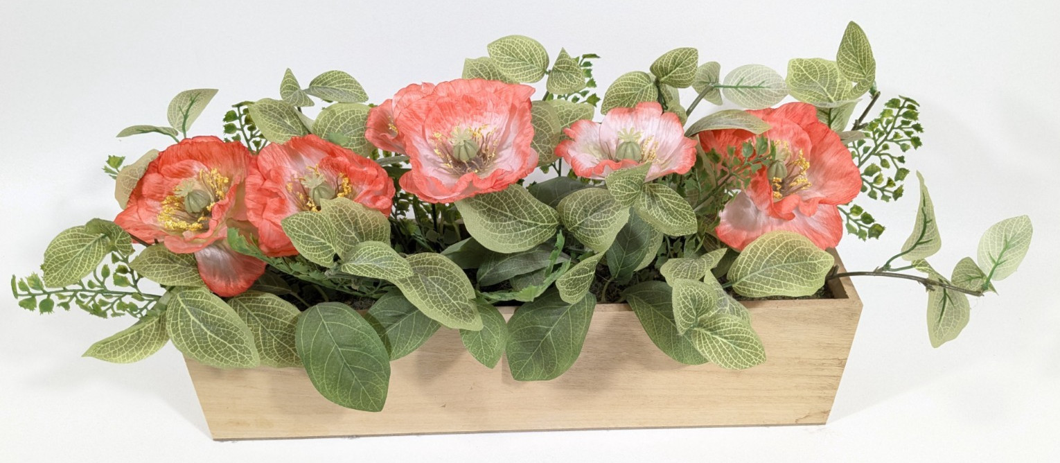 Large Pink Flowers Pretty Artificial Plants Decorations 18.5″ long Great Decor