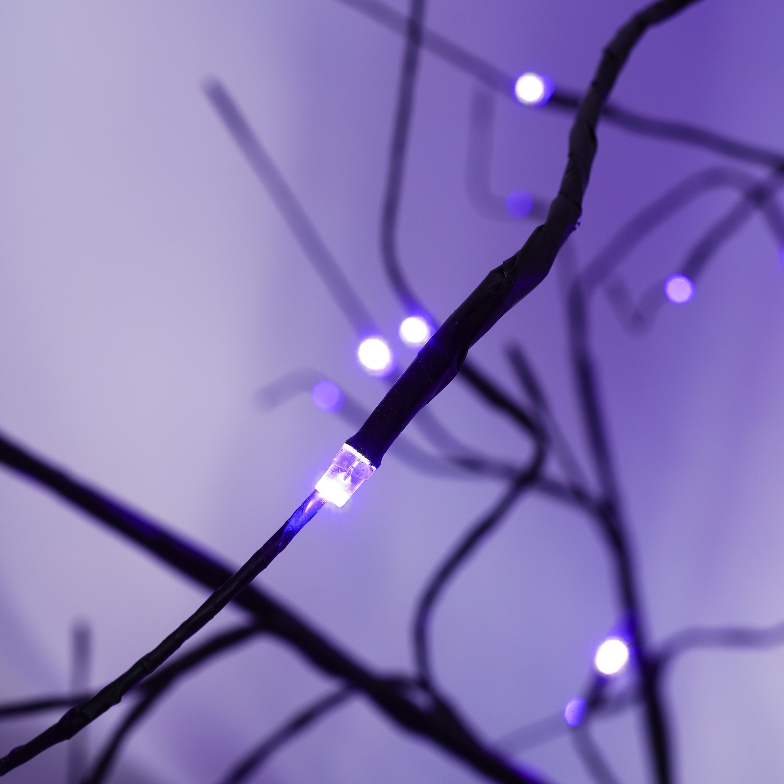 3 Pac Halloween Spooky Tree with Purple Lights, 4FT 5FT and 6FT, Lighted Tree