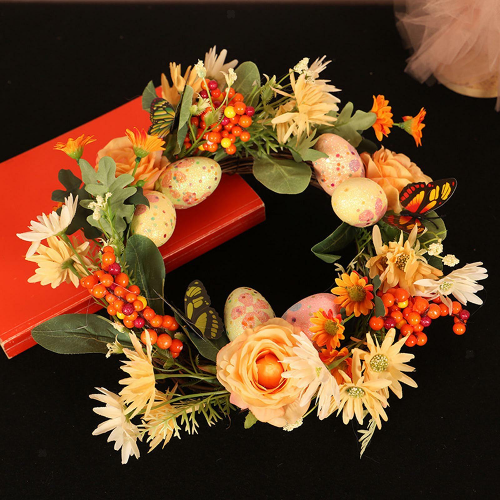 Hanging Easter Wreath Birds Eggs Wreath Gifts for Front Fall