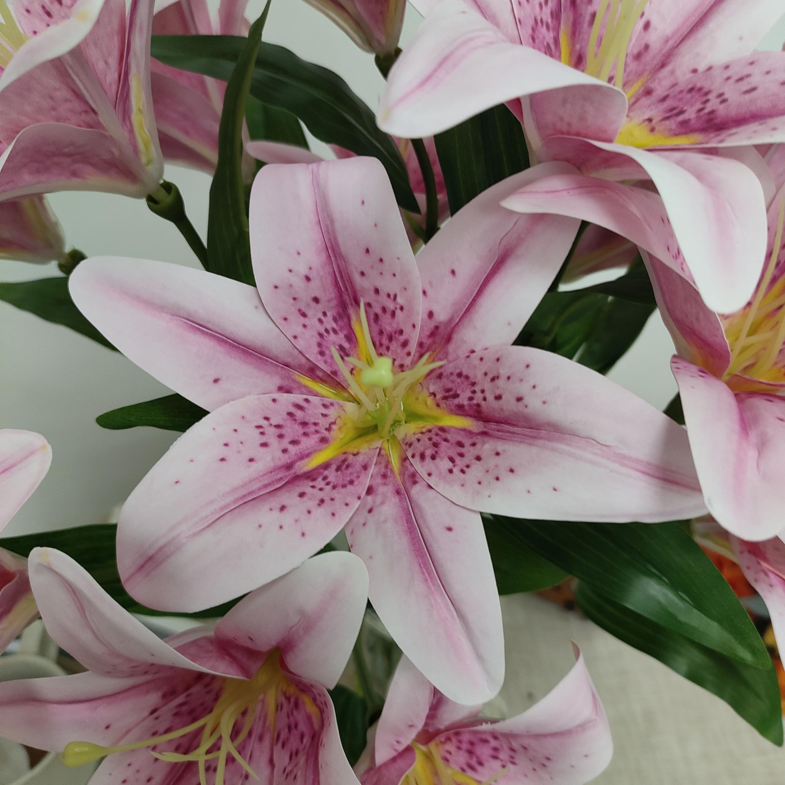 Light Purple Lillies Artificial Flowers, 6 Pcs Faux Lily Flowers,23 Inch Long…