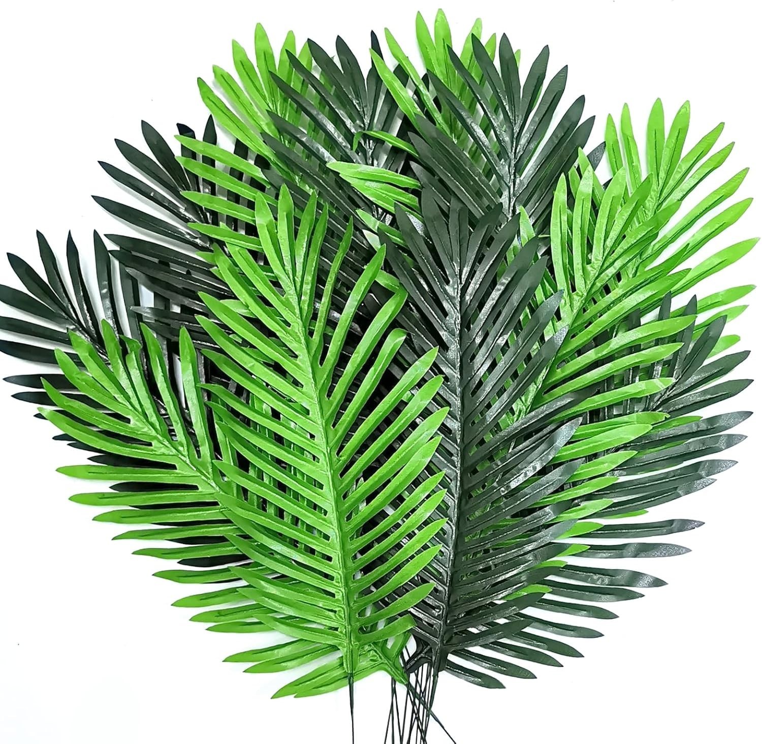 Vibrant Green Artificial Palm Fronds – Perfect for Weddings and Beach Parties