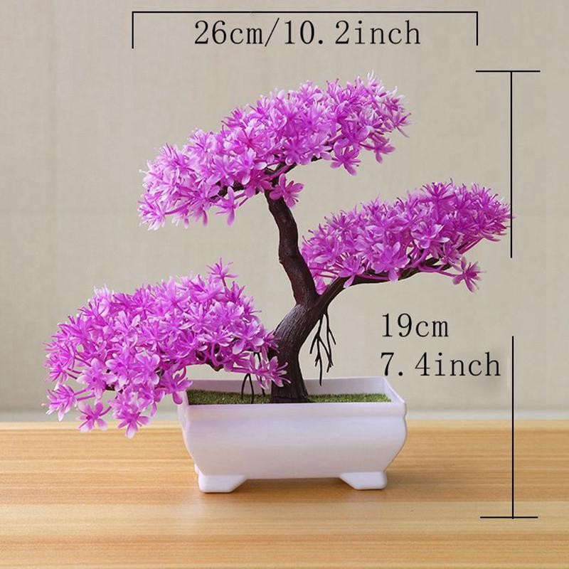 Artificial Bonsai Tree Potted Fake Plant Home Garden Table Room Decor Ornament