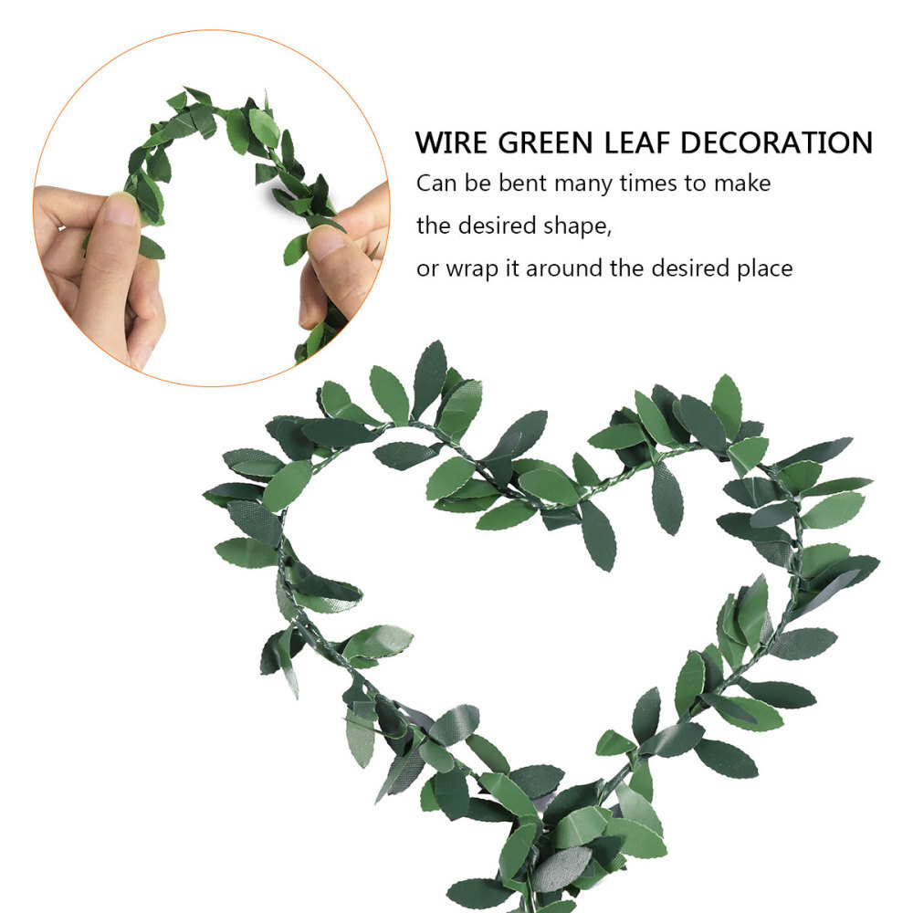 Green Vines Garland Silk Fake Leaves Fake Vine Leaf Hanging Plants Wedding