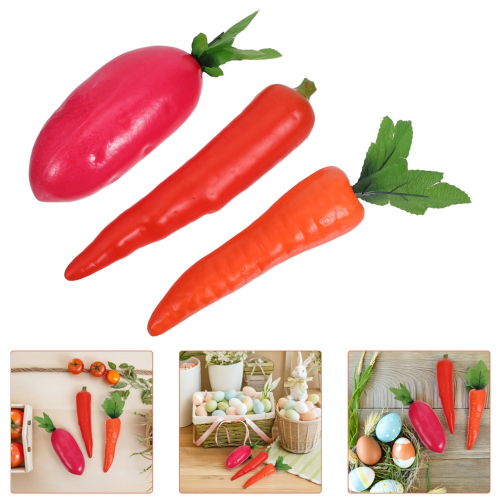 8 PCS Lifelike Artificial Carrot Decorative Foam Craft Supply