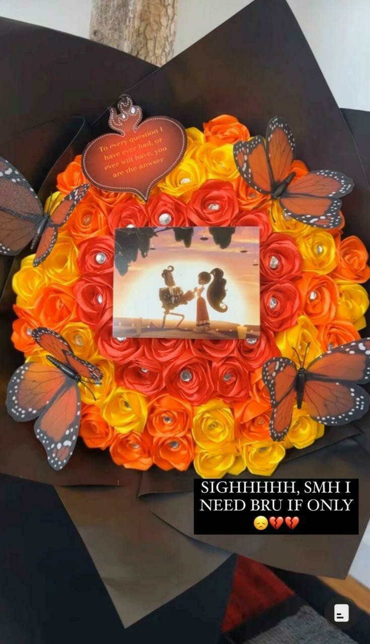 The Book Of Life Eternal Rose Bouquet 50 Ct Yellow & Orange $250 Handmade By Me