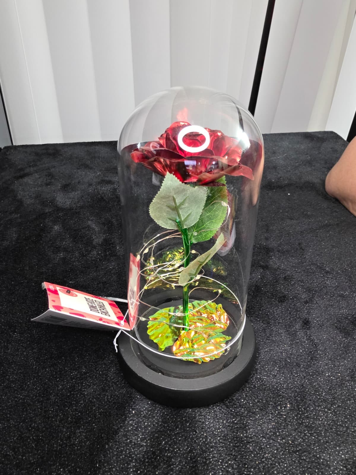 Luxury LED Red Rose Under Glass Dome | Romantic Eternal Light-Up Flower Display