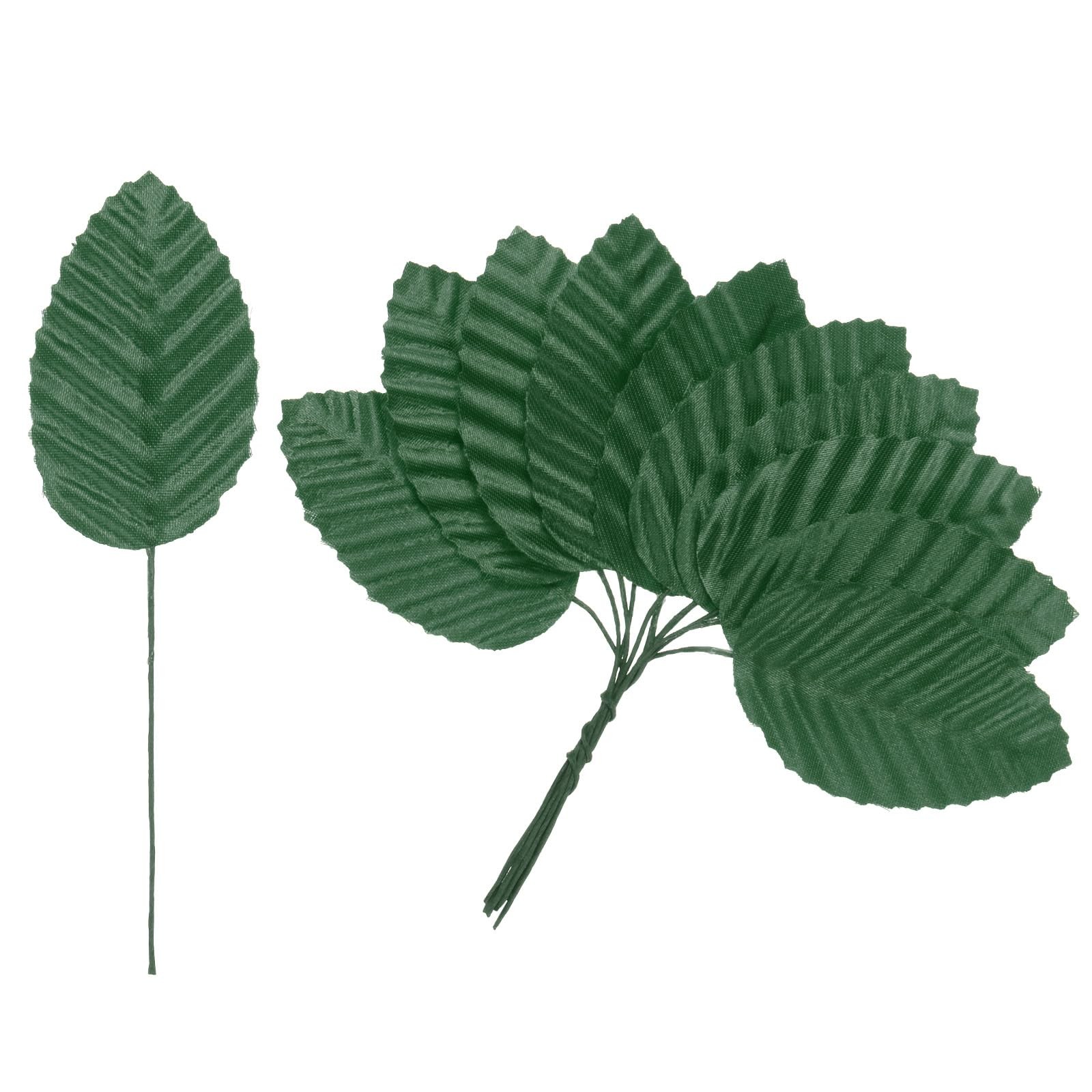 200-Pack Artificial Silk Leaf, Faux Wire Single Leaves, Fake Flower Leaf with…