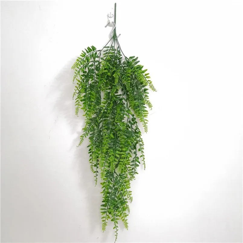 4Pcs Artificial Boston Fern Hanging Vine Foliage Silk Plant Home Decor