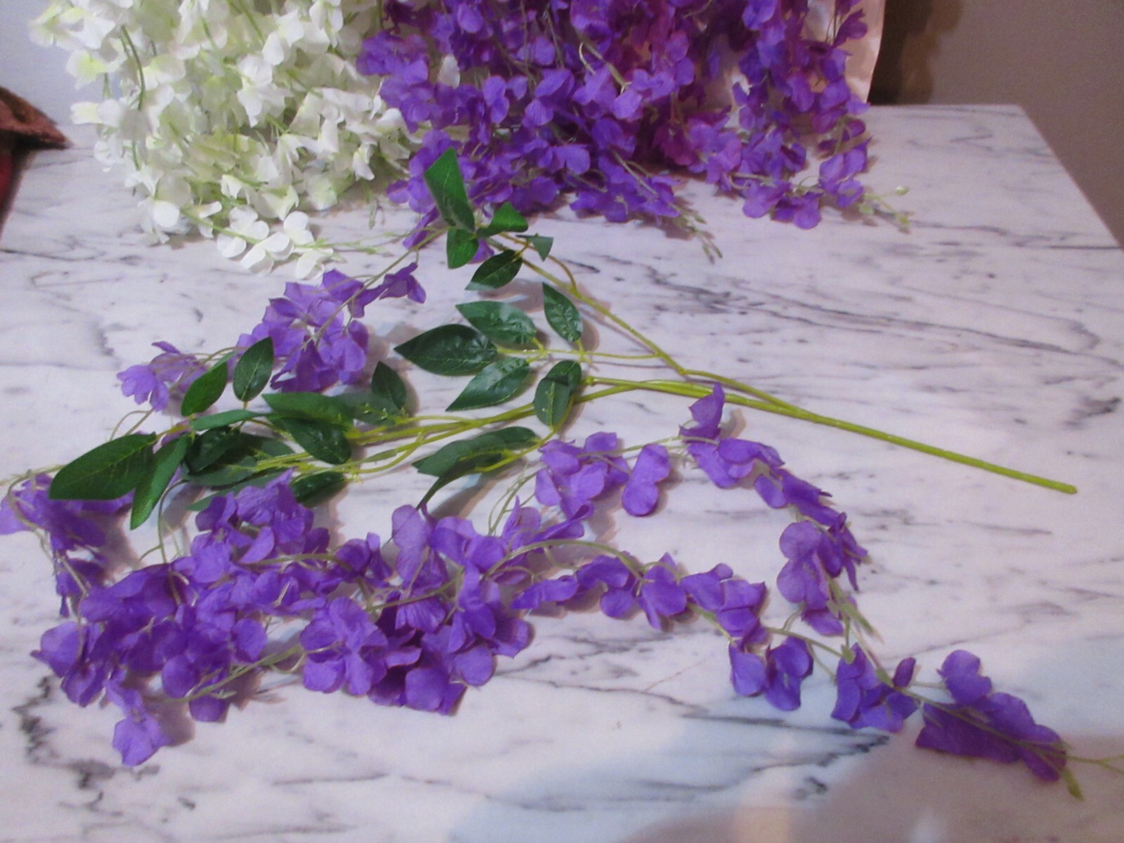 Serwalin Wisteria Hanging Flowers 12 Pack Artificial Flowers 3.75 Feet Fake Wis