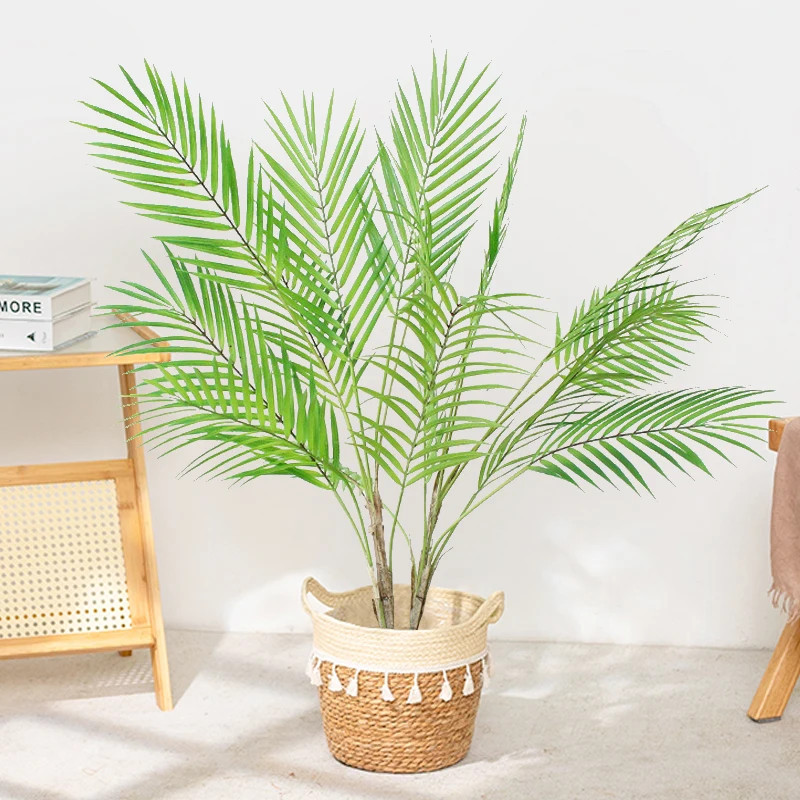 50-125CM Large Artificial Palm Tree Fake Monstera Plant Faux Fern Plant Leaves