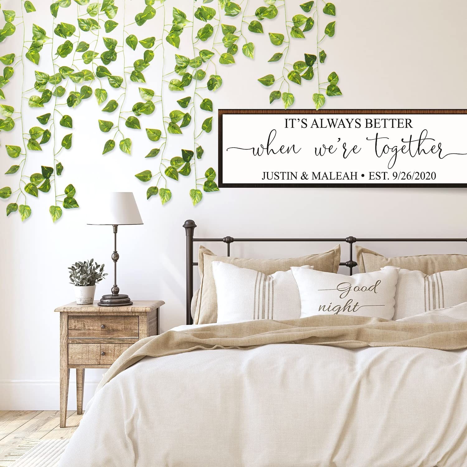 24 Pack 173ft Artificial Ivy Vines Fake Leaves Hanging Greenery for Wedding, Par