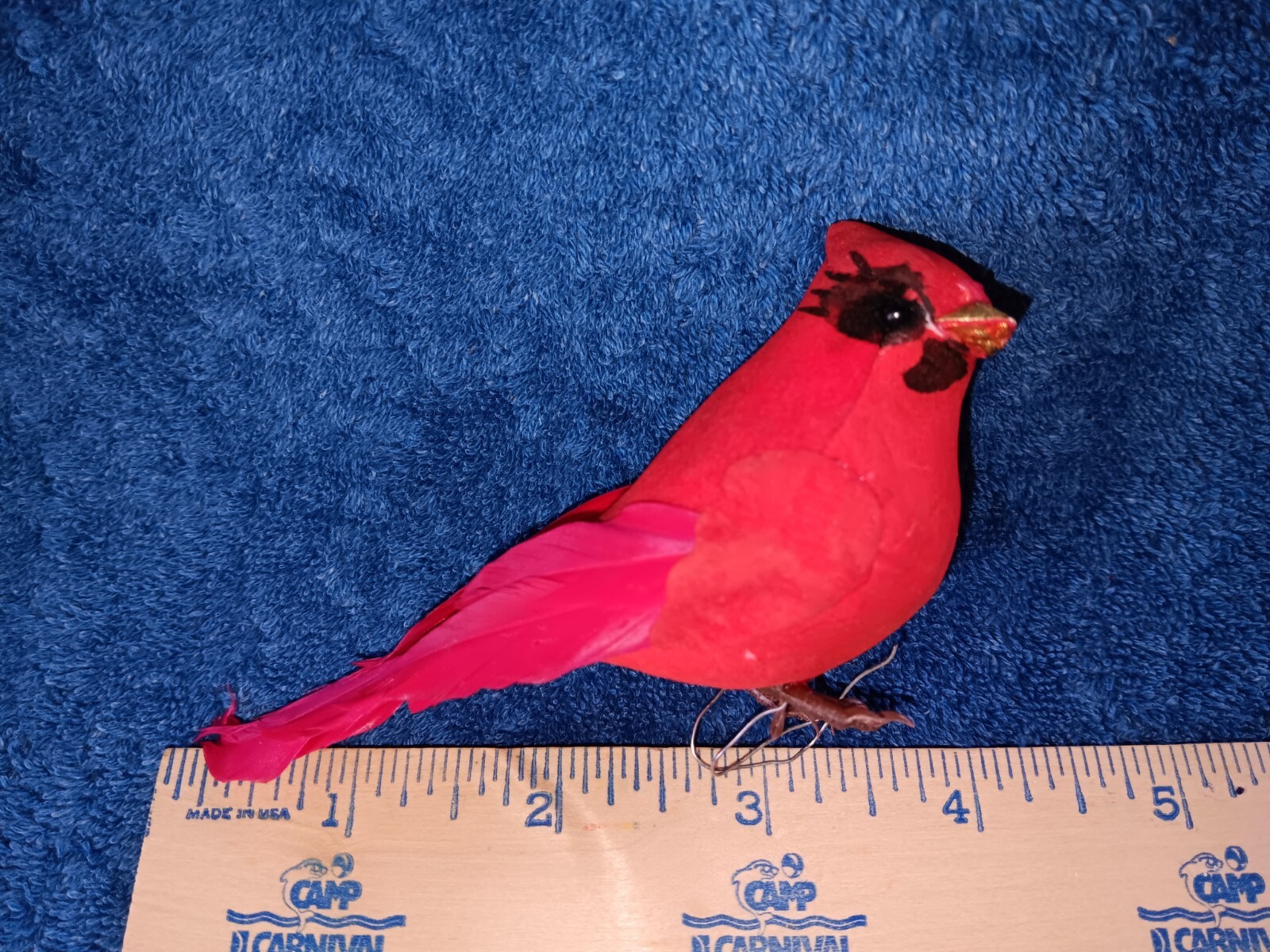 Wired Artificial 9 Red Cardinal Birds 1 Brown Mix Arrangement Decorations Arts
