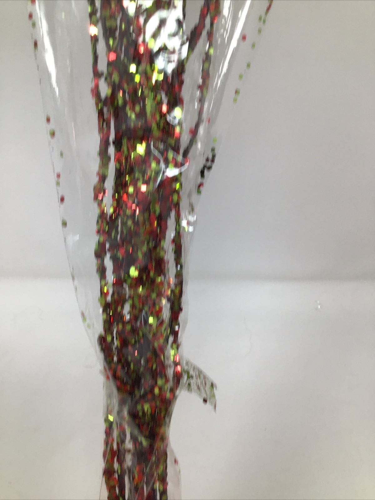 Twig Branch Floral Picks Red & Gold Sequins Arrangement Filler 5 Picks 24” New