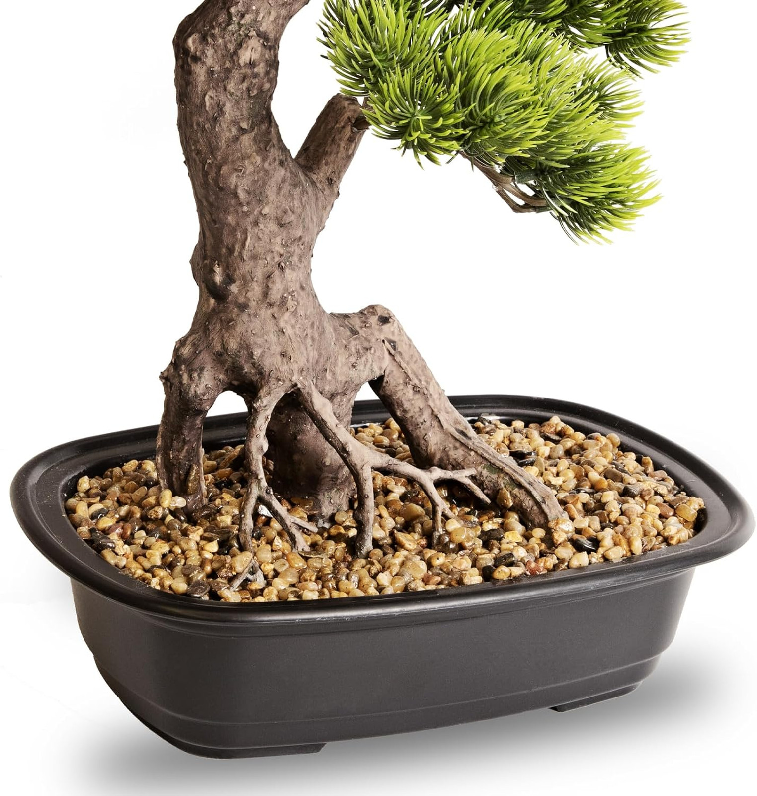 Artificial Bonsai Plant, Faux Juniper Tree 20 inch, Indoor Decor for Office Home