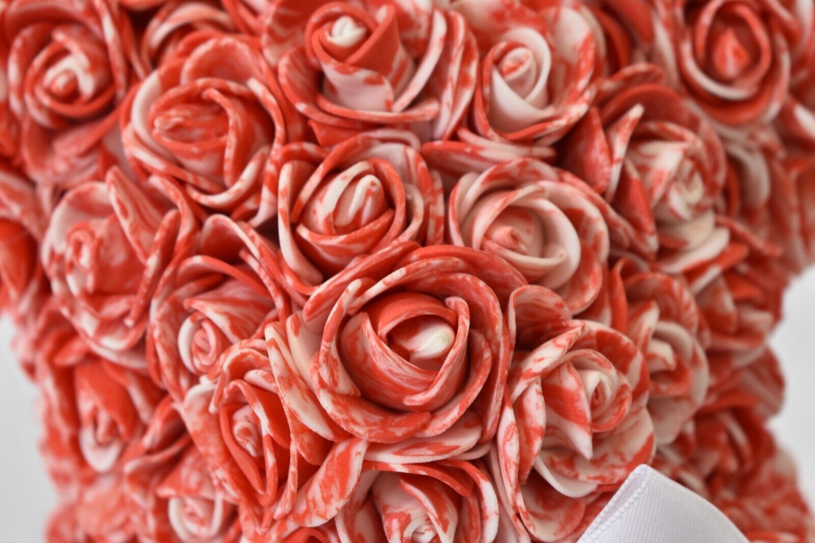 My Custom Heart Red Frost Rose Bear Synthetic Flowers Gift Decoration Piece