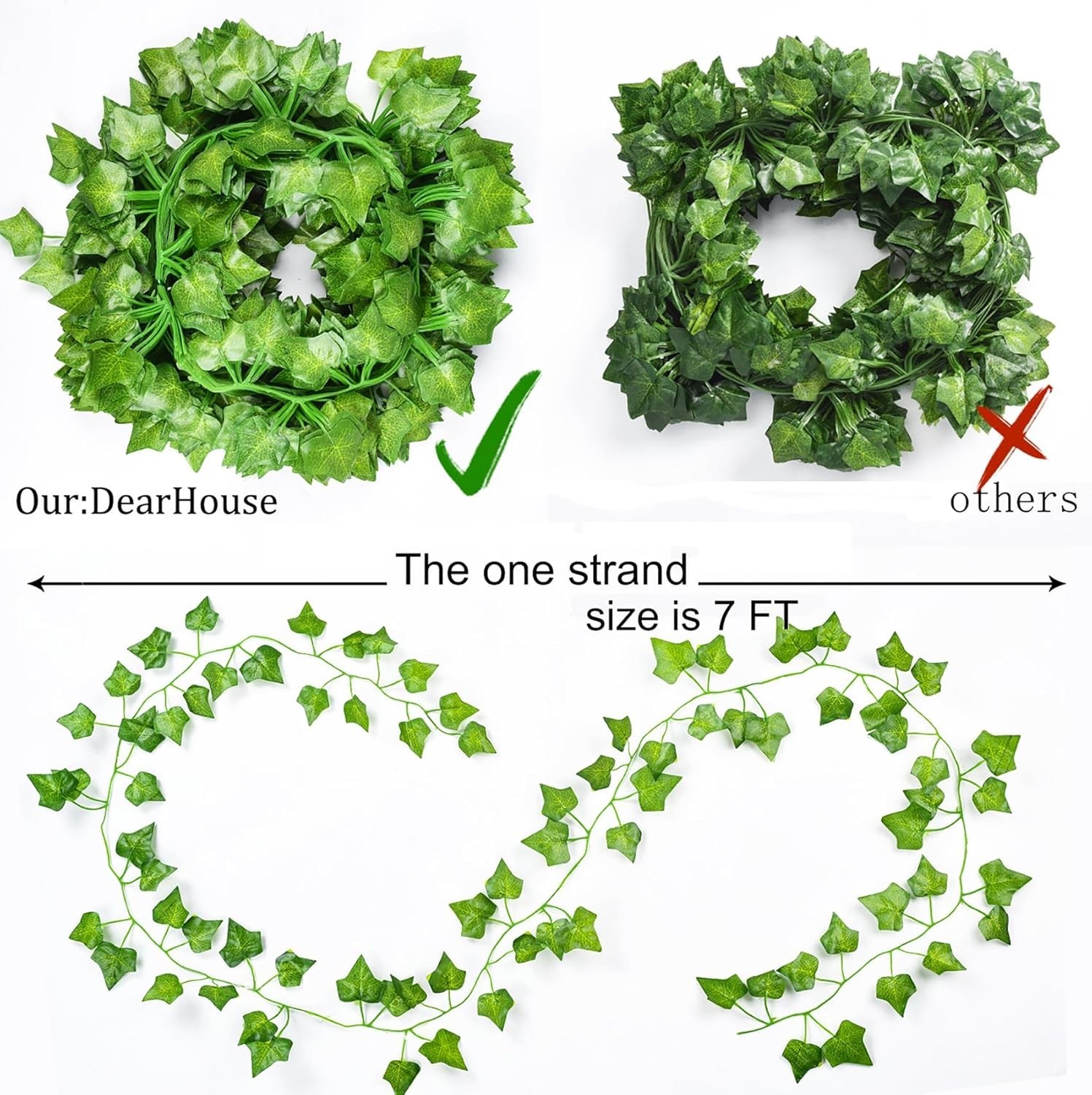 12 Strand 84ft Artificial Ivy Vine Garland – Versatile Decor for Every Occasion