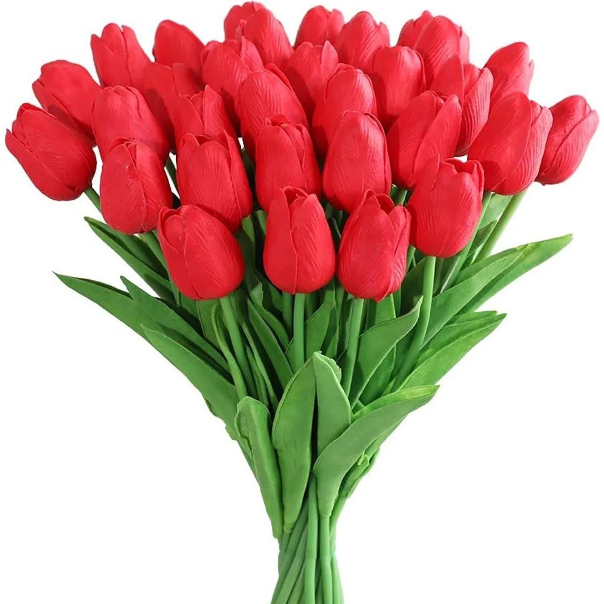 10Pcs Artificial Tulips Latex Fake Flower Bouquet Real Touch Wedding Party Decor