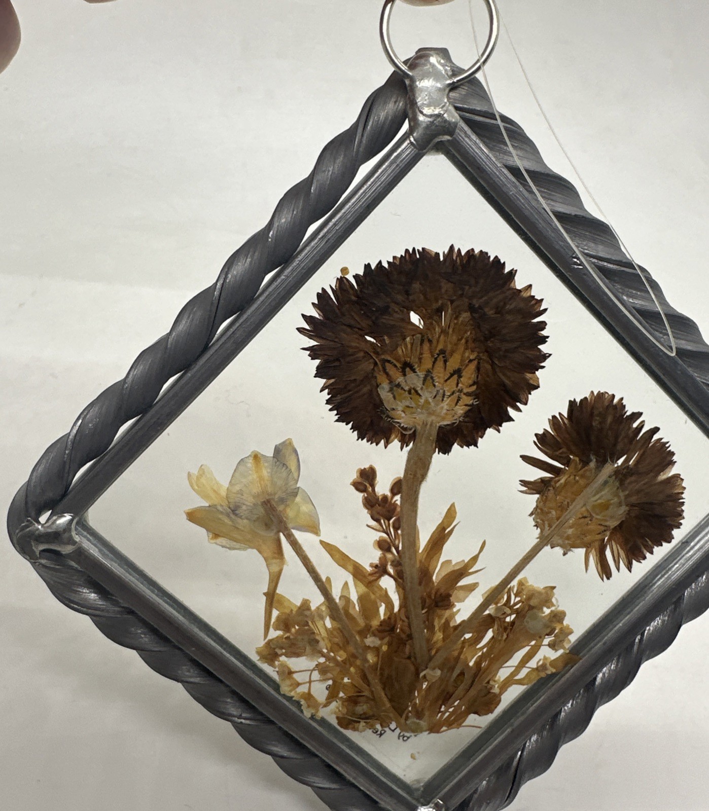 Dried Pressed Flowers Framed Glass Vintage Hanging Decor Lasting Impressions USA
