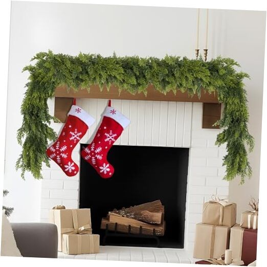 9FT Real Touch Norfolk Christmas Pine Garland Set of Lifelike Artificial 2