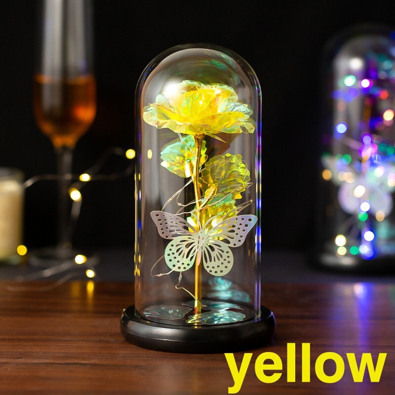 Forever Rose Flower LED Light gifts ornament decoration landscape night light