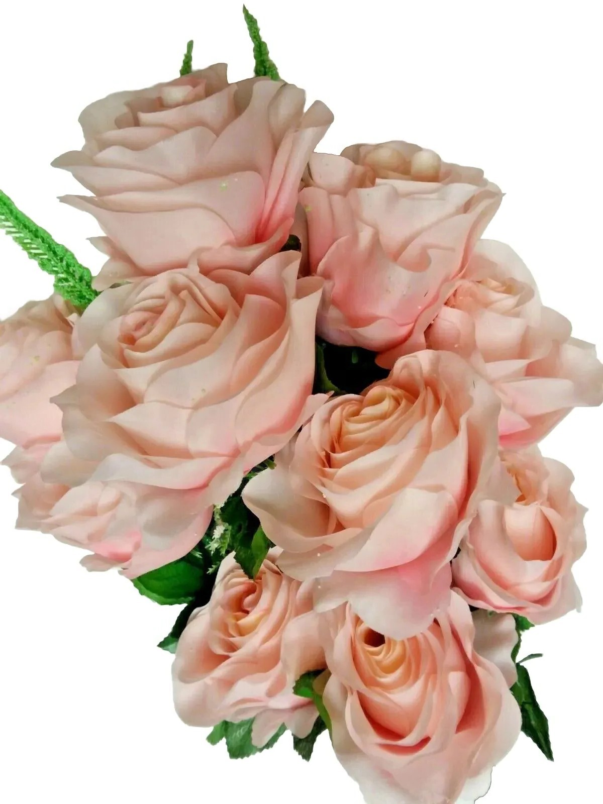 Blush Pink Emperor Rose 23″ Large Bush Quality Silk Flower Home Wedding Party US