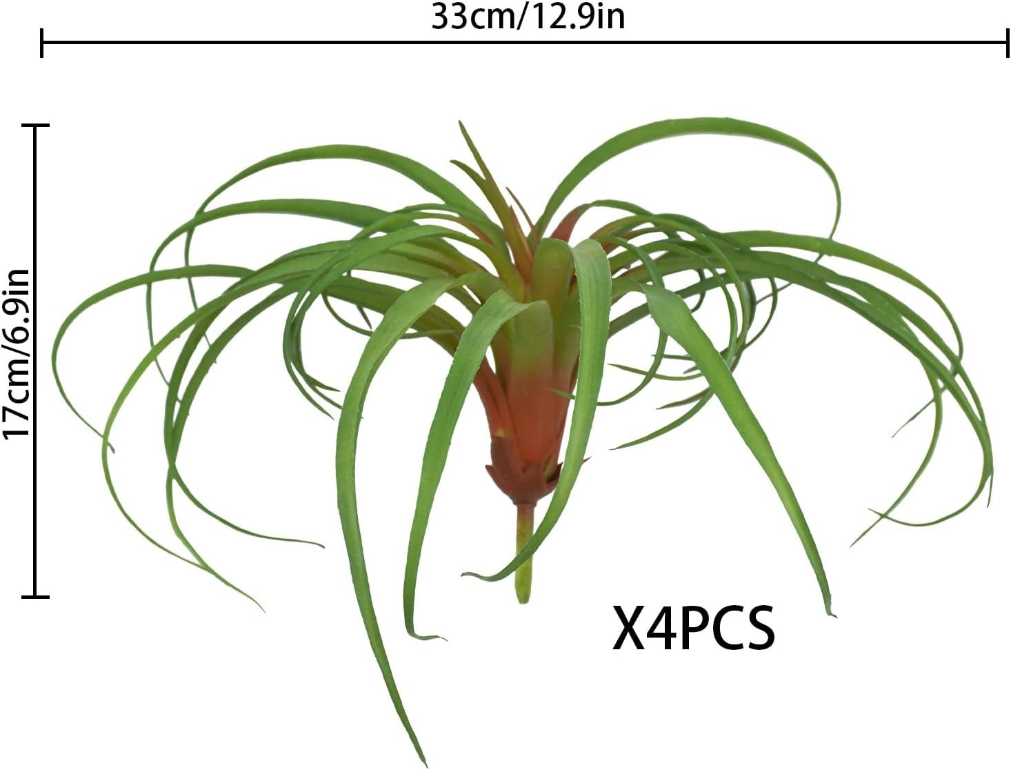 Realistic Flocked Tillandsia Plants – Set of 4