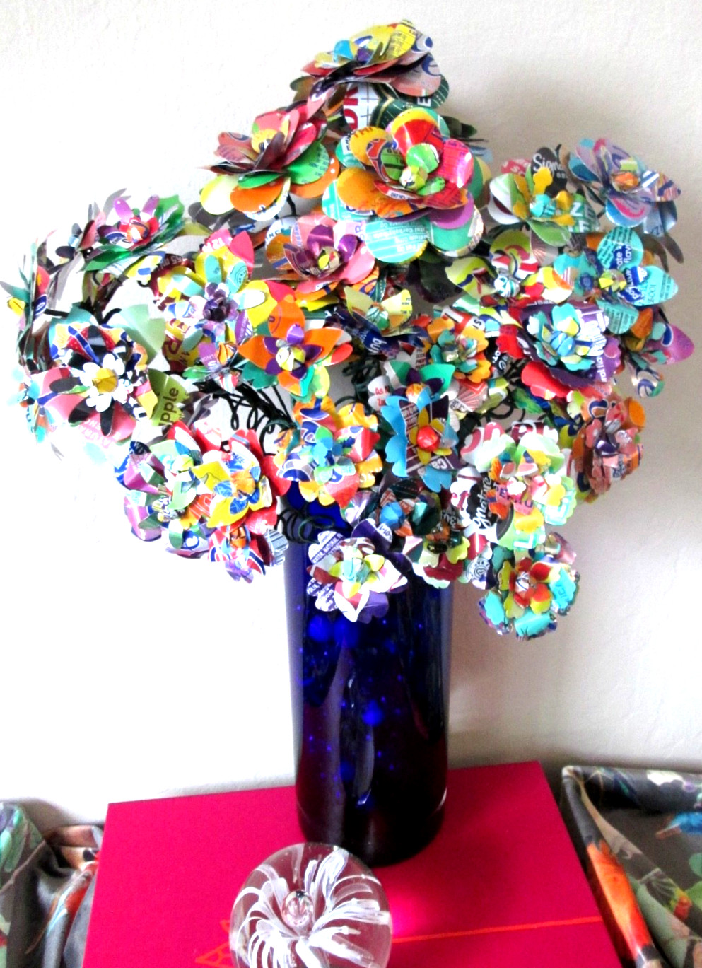 Flower Boquet Upcycled Floral Stems (x5 multicolor) Weddings Gifts Decor