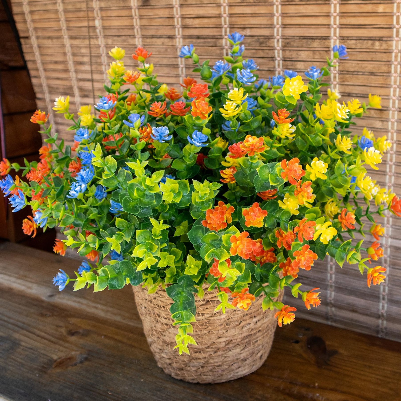 BCBLF Artificial Flowers Outdoors, 12 Bundles Fake Flowers UV-Anti for Decora…