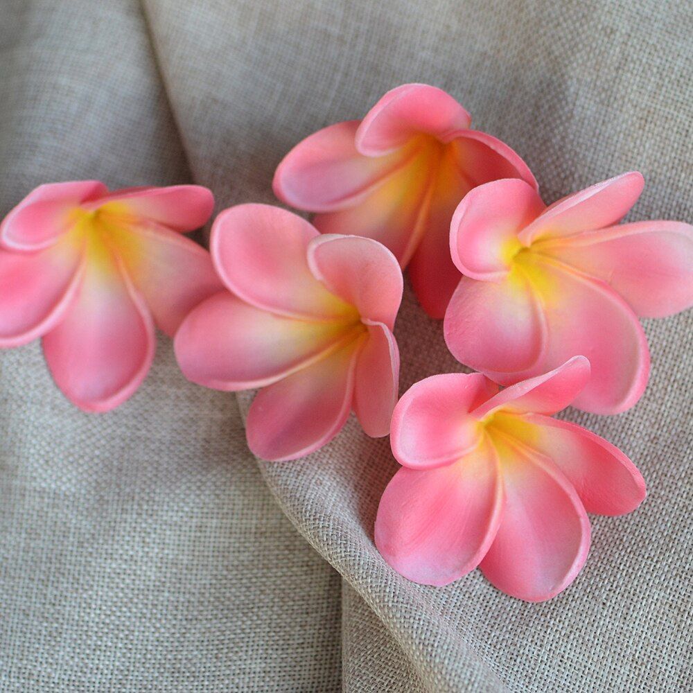Hawaiian Fake Plumeria Foam Flower Heads Beach Wedding Home Party Decorations 10