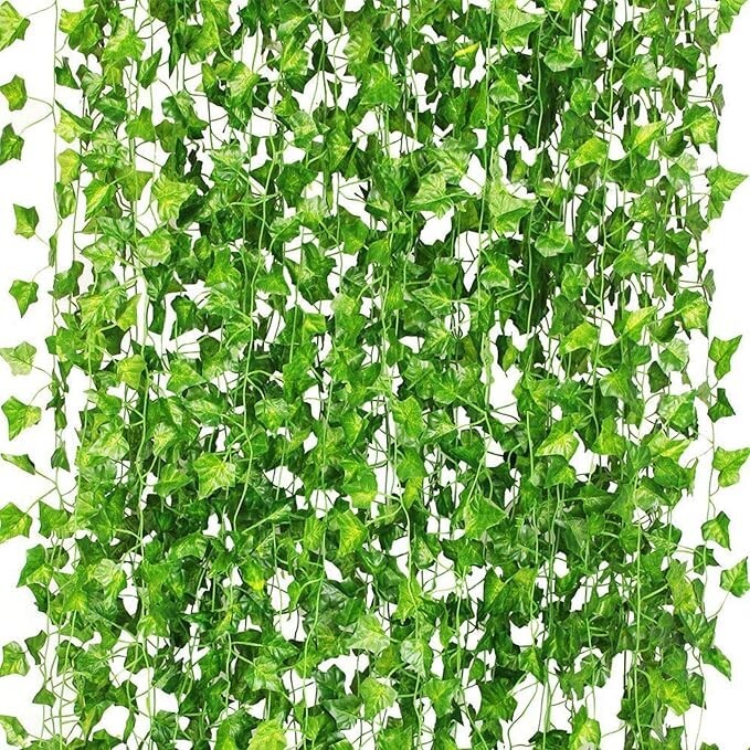 Fake Vines Two 12 Packs Totaling 164 Feet Aesthetic Artificial Plant Ivy Leaves