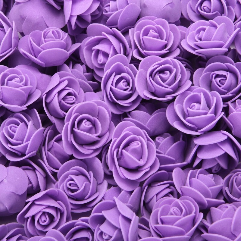 100 Pieces Teddy Bear of Roses 3cm Foam Wedding Decorative Christmas Decor Gifts