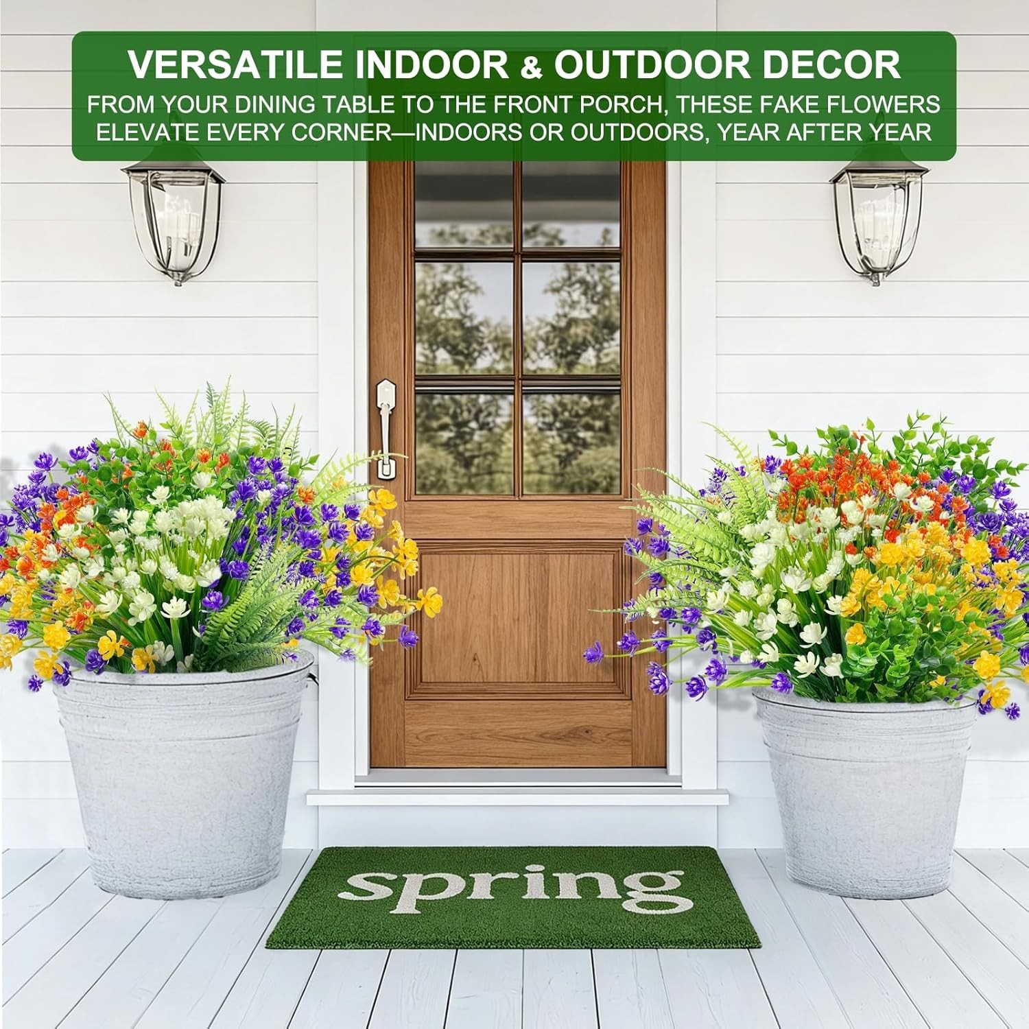 $20 Outdoor Artificial Flowers Bundle – UV Resistant Fake