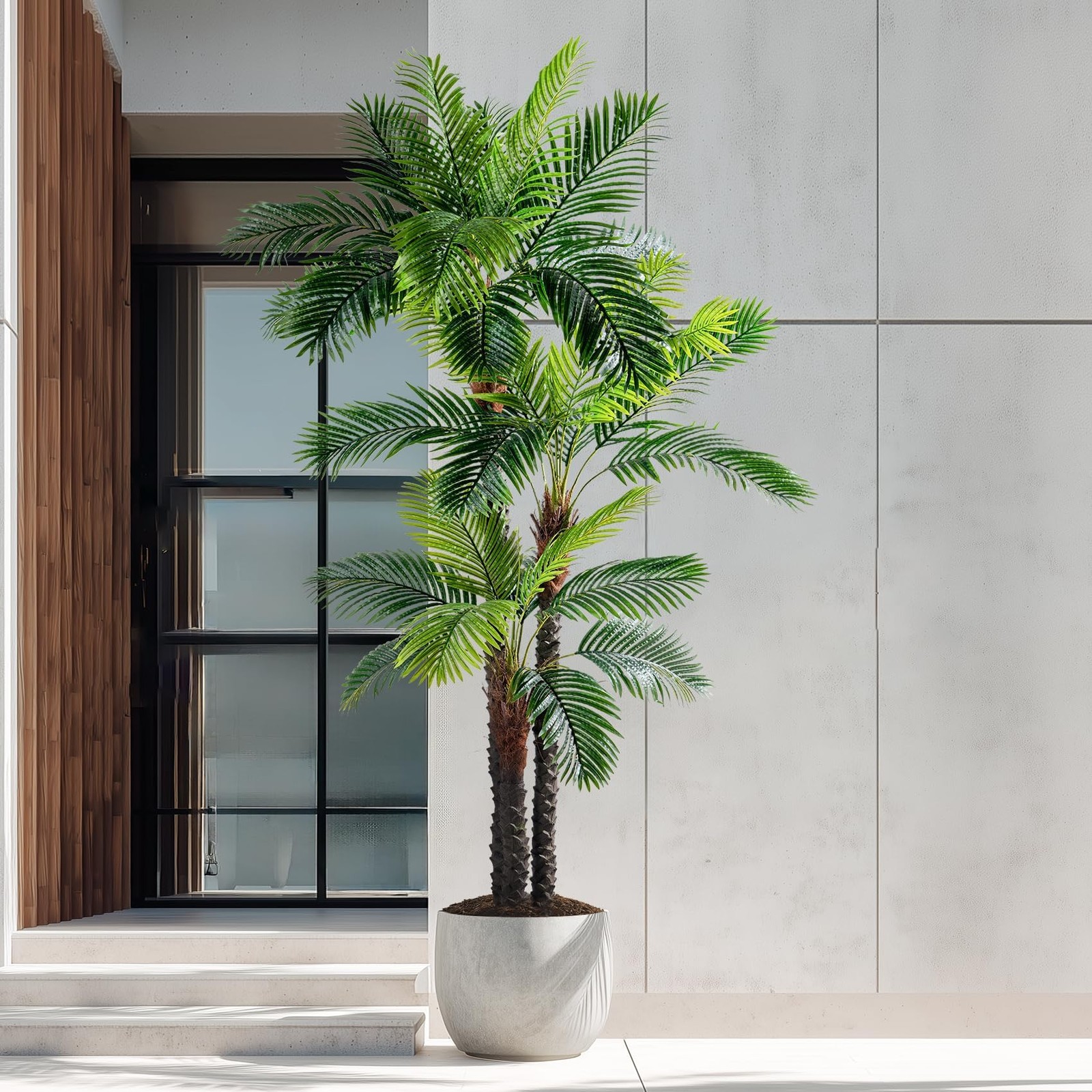 9.1FT Artificial Phoenix Palm Tree Artificial Plants Indoor Outdoor Large Fau…