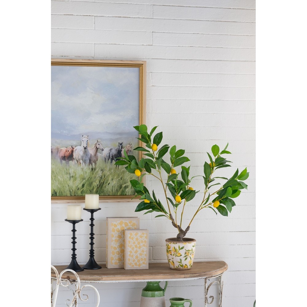 10.2 x 11 x 18.9″H Artificial Cream Sunflower BushX9, 4 Pack