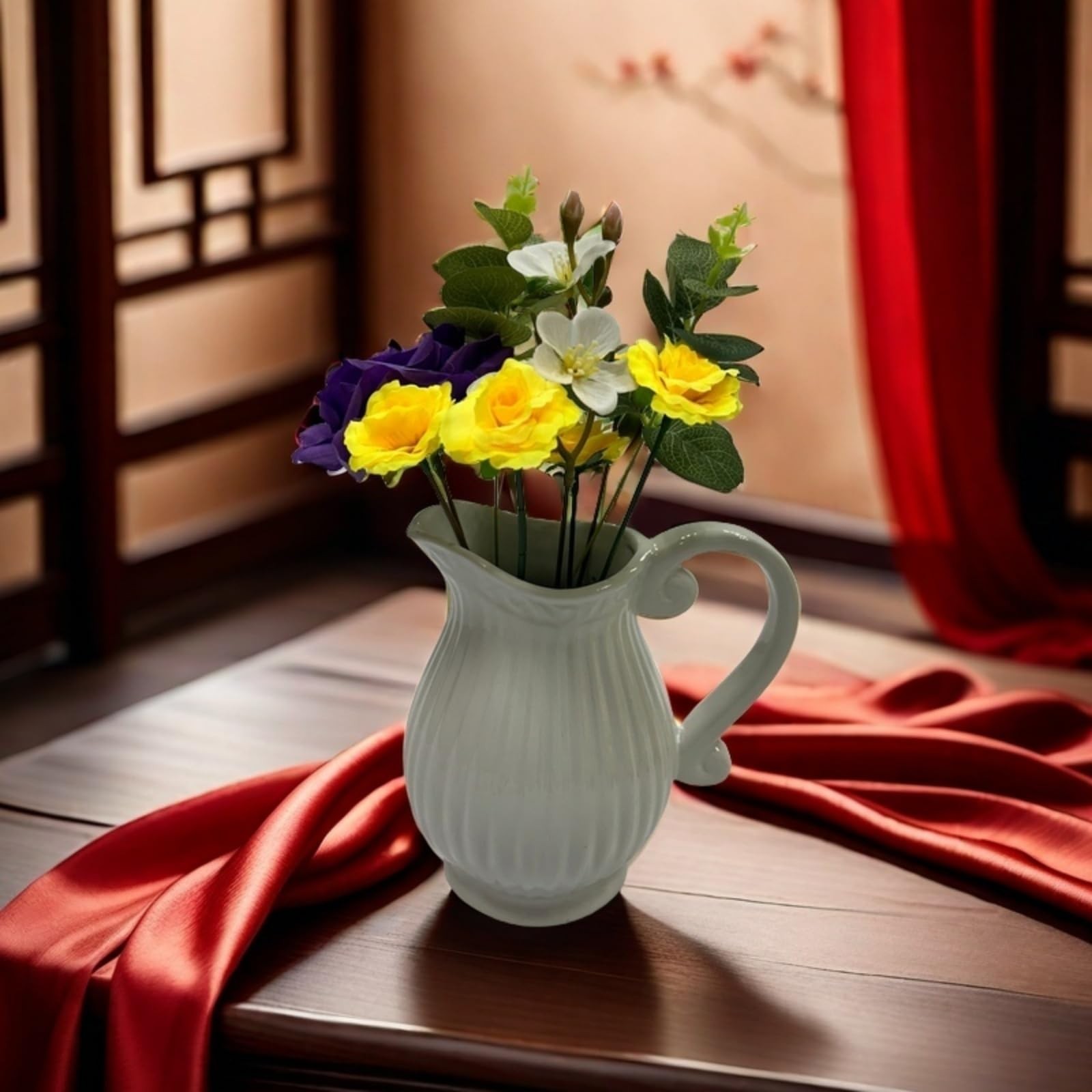 100 PCS 1.9 Inch Mini Silk Artificial Flower Fake Rose Head Wedding Yellow