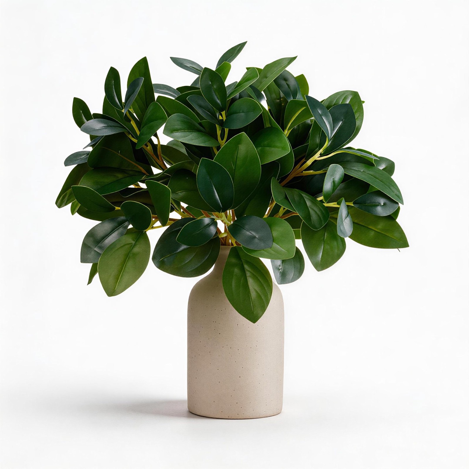 12 Inch Artificial Plant Indoor,Small Fake Plants Eucalyptus Stems With Vase,…