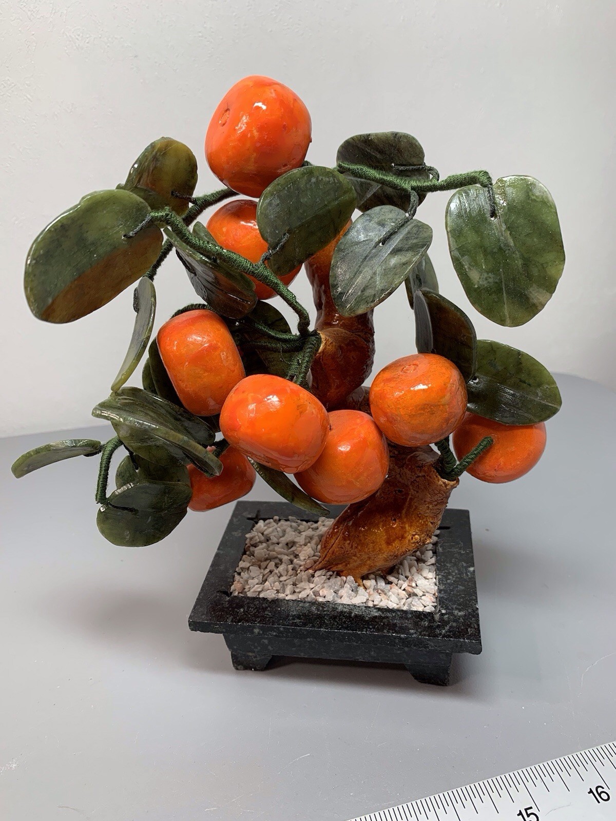 Jade Mandarin Artificial Bonsai Tree Asian Japan Feug Shui Good Luck, Fortune