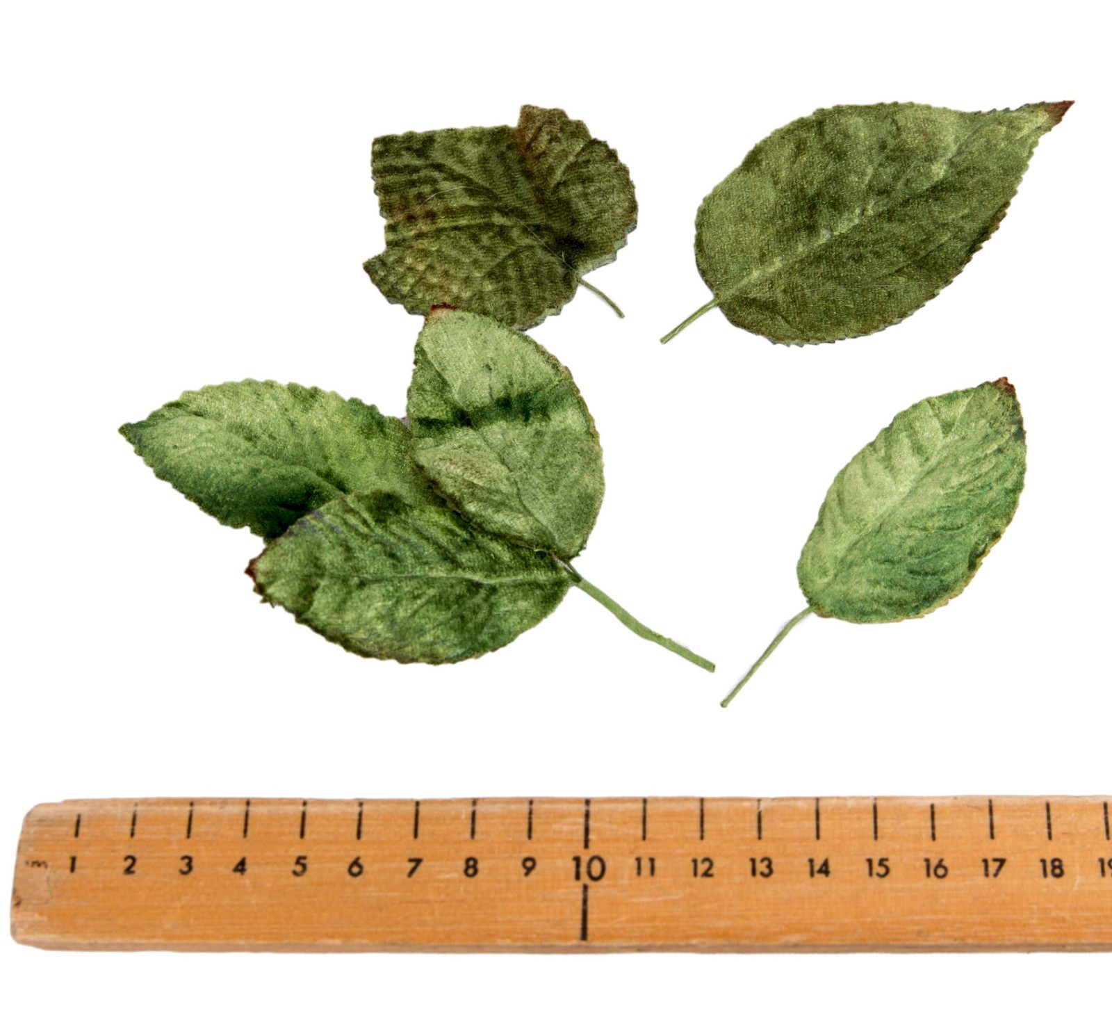 Assorted Velvet Leaves with Wired Stems Mix – 100g Bag DIY Crafts Millinery