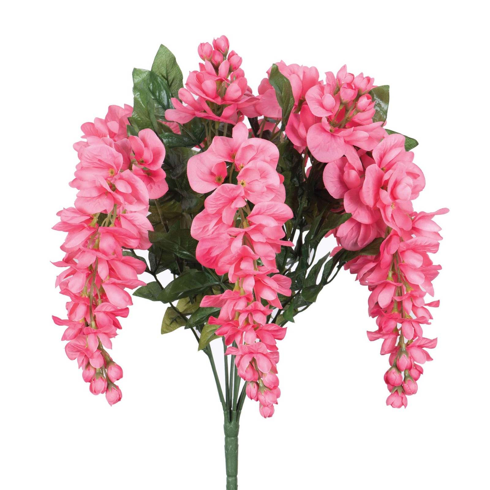 Vickerman 19″ Contemporary Fabric Artificial Wistera Bush in Pink