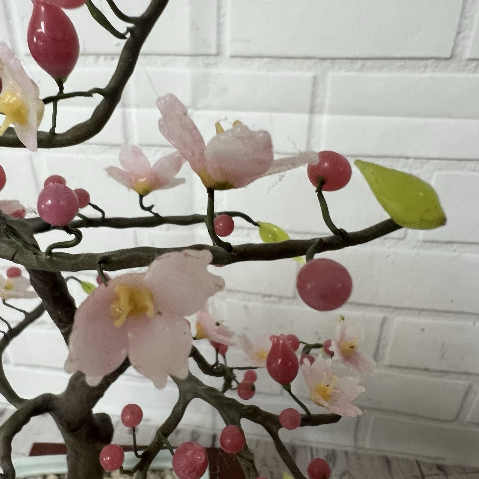10” Artificial Cherry Blossom Bonsai Tree Decorative Pink